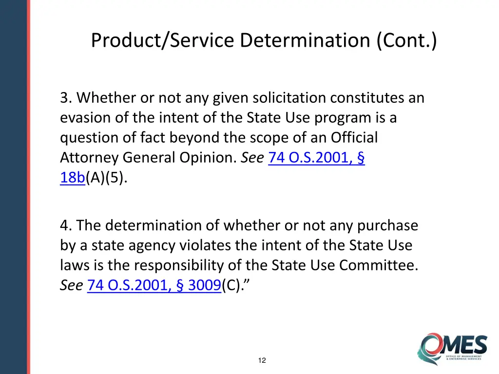 product service determination cont 1