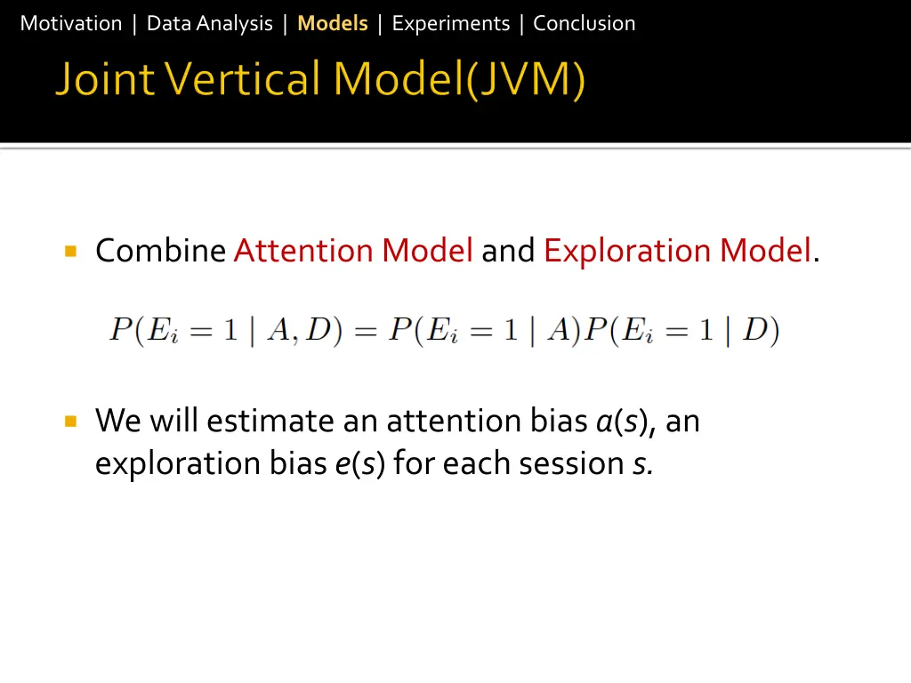 motivation data analysis models experiments 14