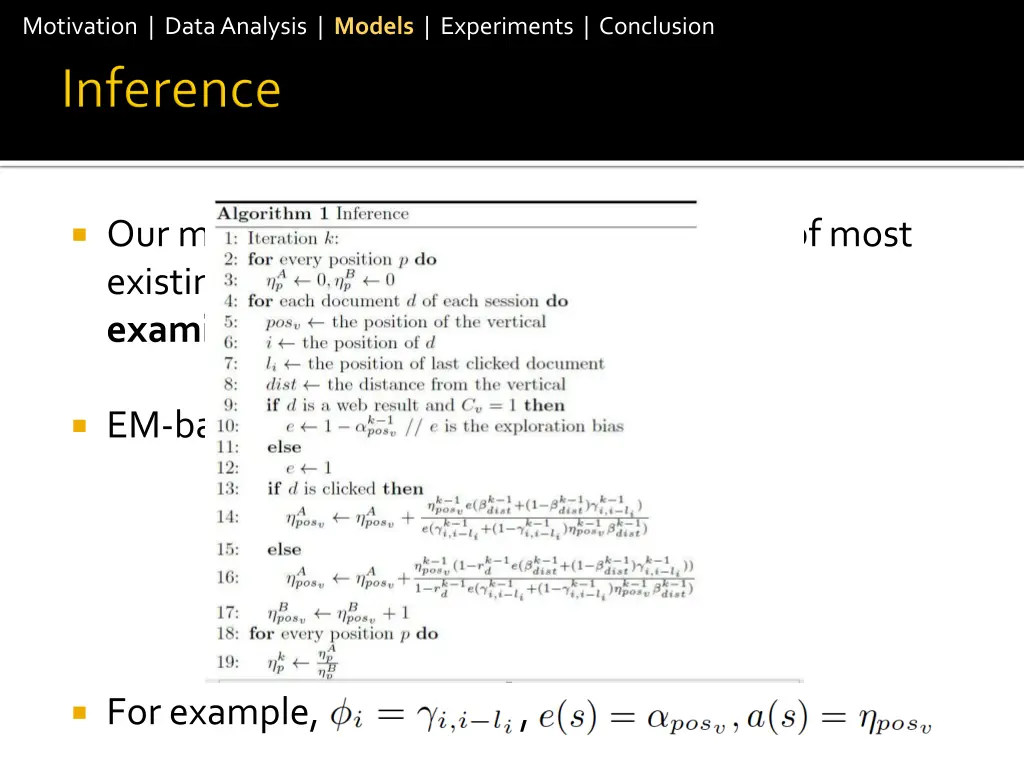 motivation data analysis models experiments 15