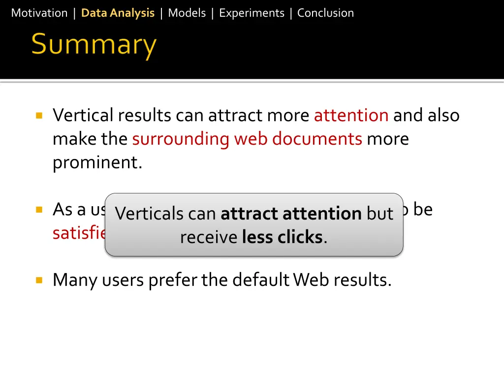 motivation data analysis models experiments 9