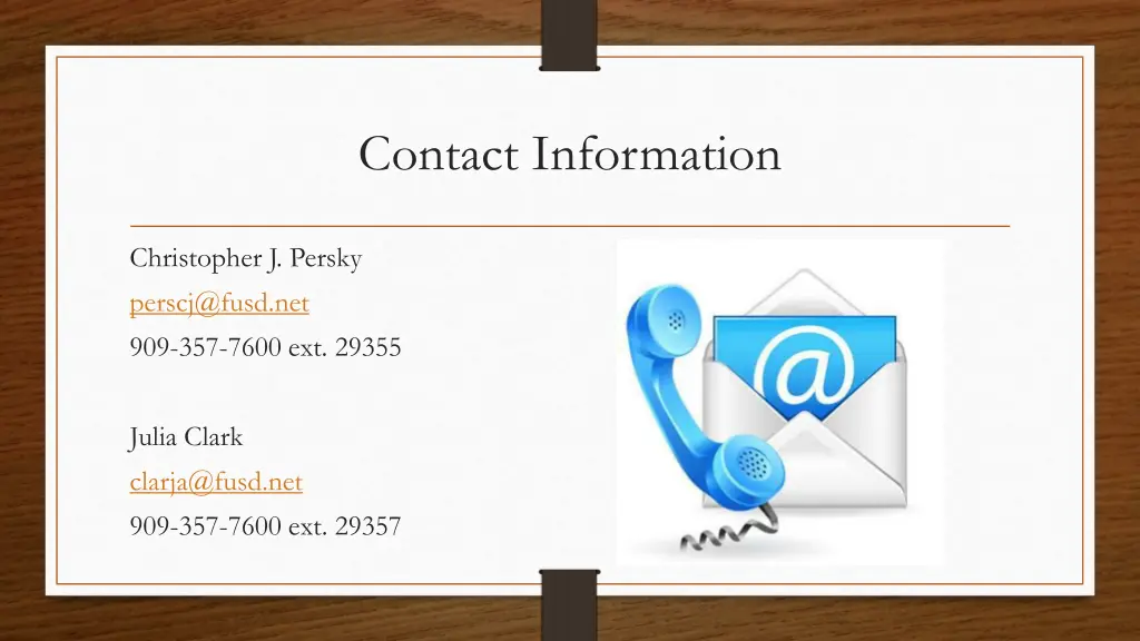 contact information