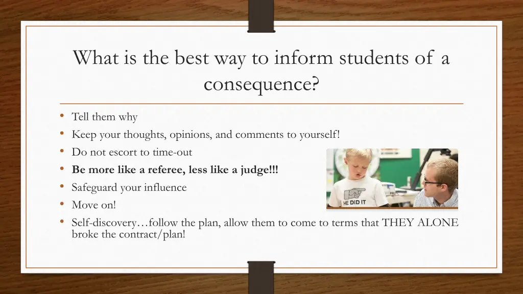 what is the best way to inform students
