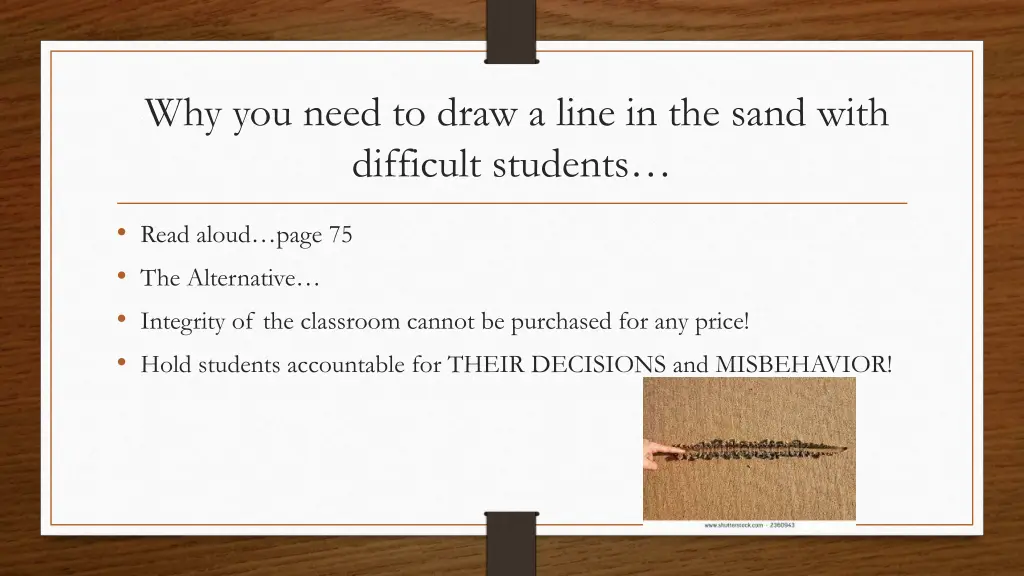 why you need to draw a line in the sand with