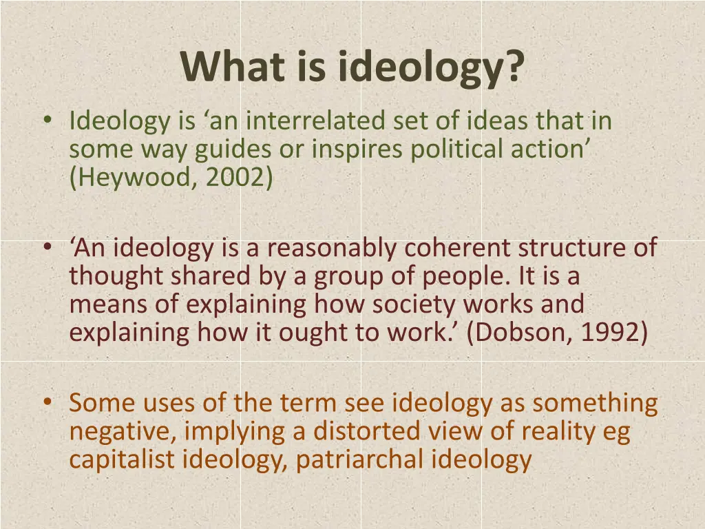 what is ideology ideology is an interrelated
