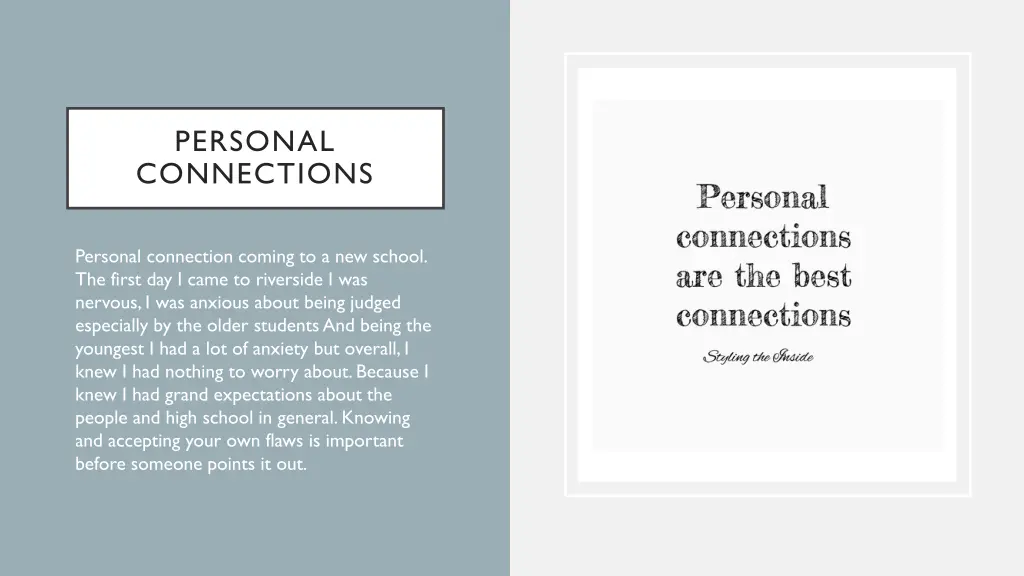 personal connections