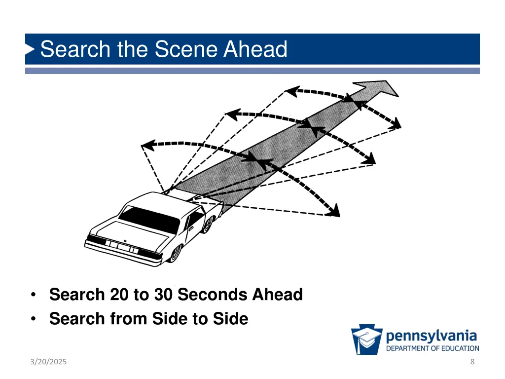 search the scene ahead