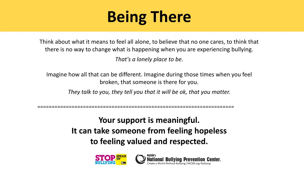 being there