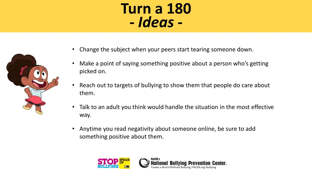 turn a 180 ideas