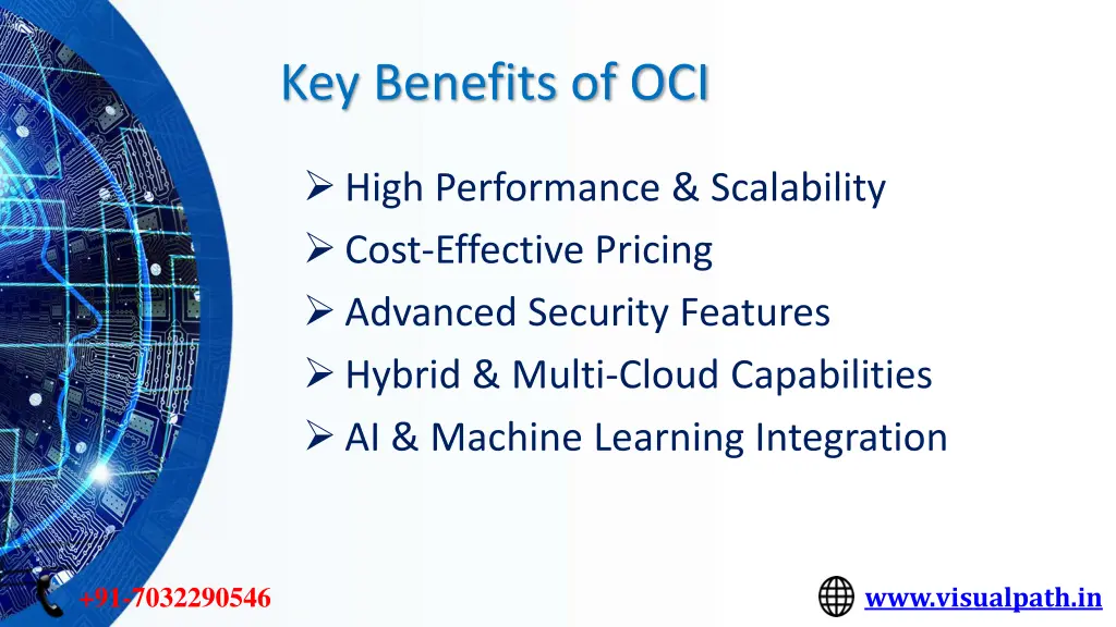key benefits of oci