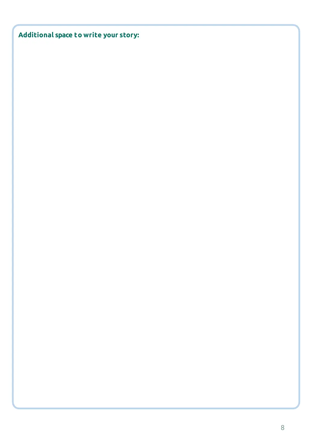additionalspace towrite your story