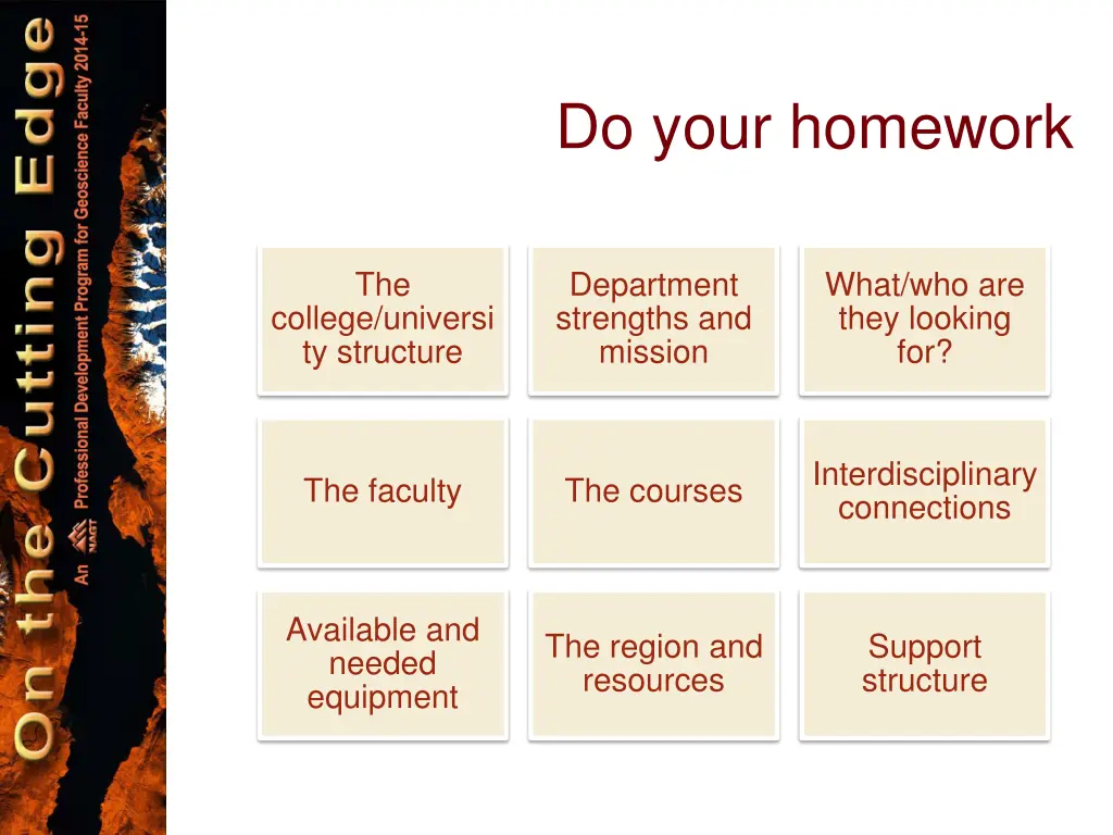 do your homework