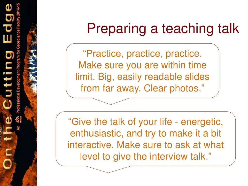 preparing a teaching talk 1