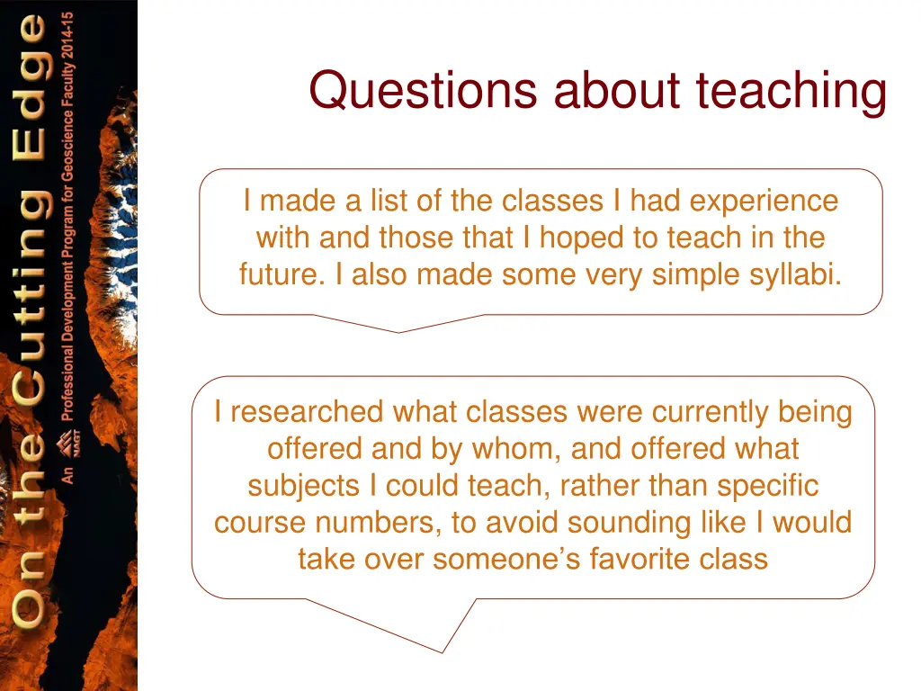 questions about teaching