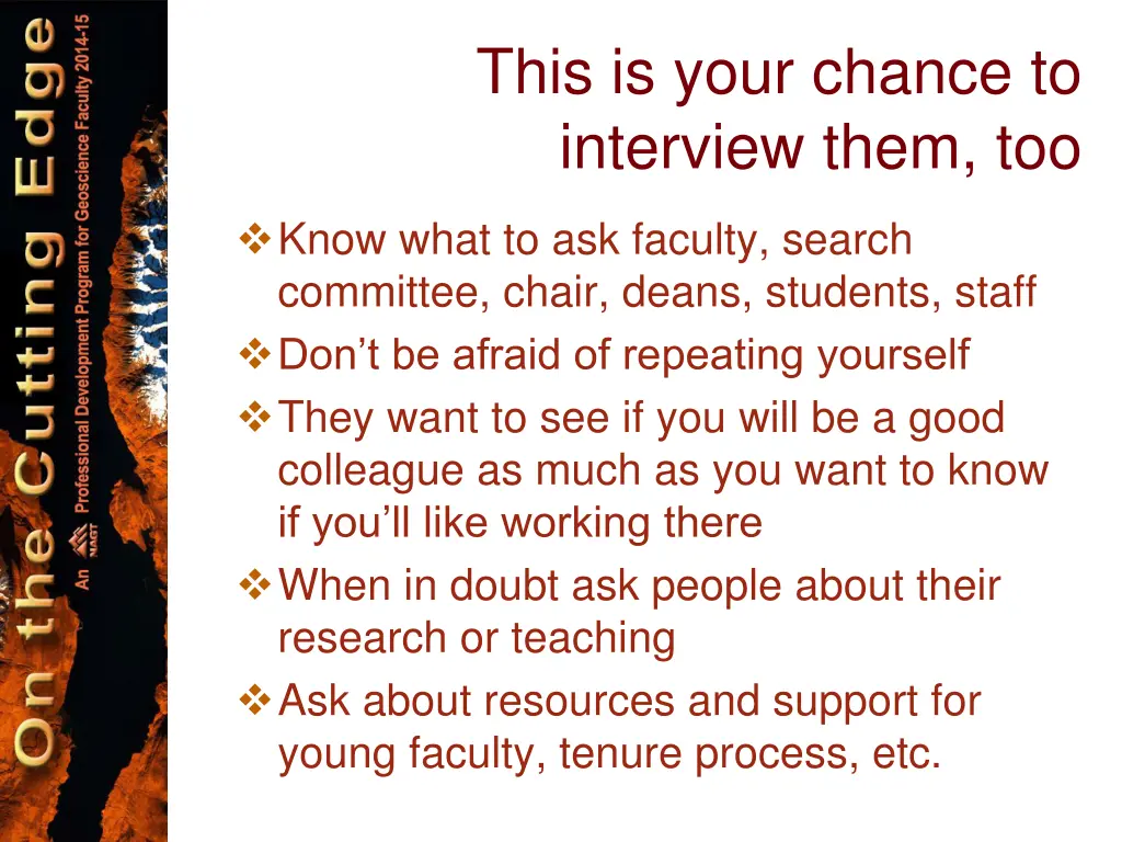 this is your chance to interview them too