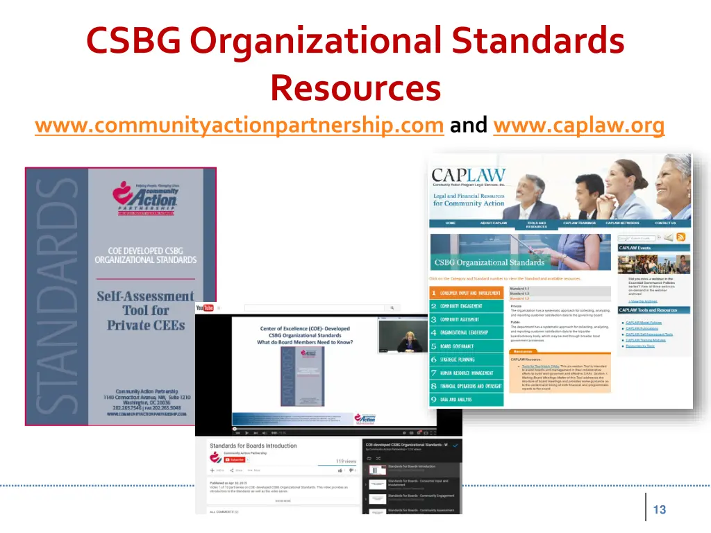 csbg organizational standards resources