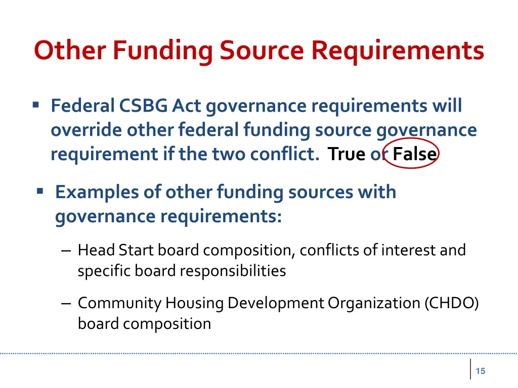 other funding source requirements