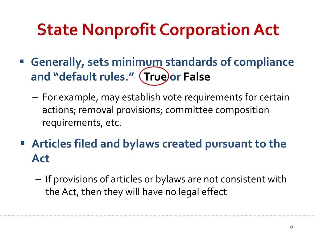 state nonprofit corporation act