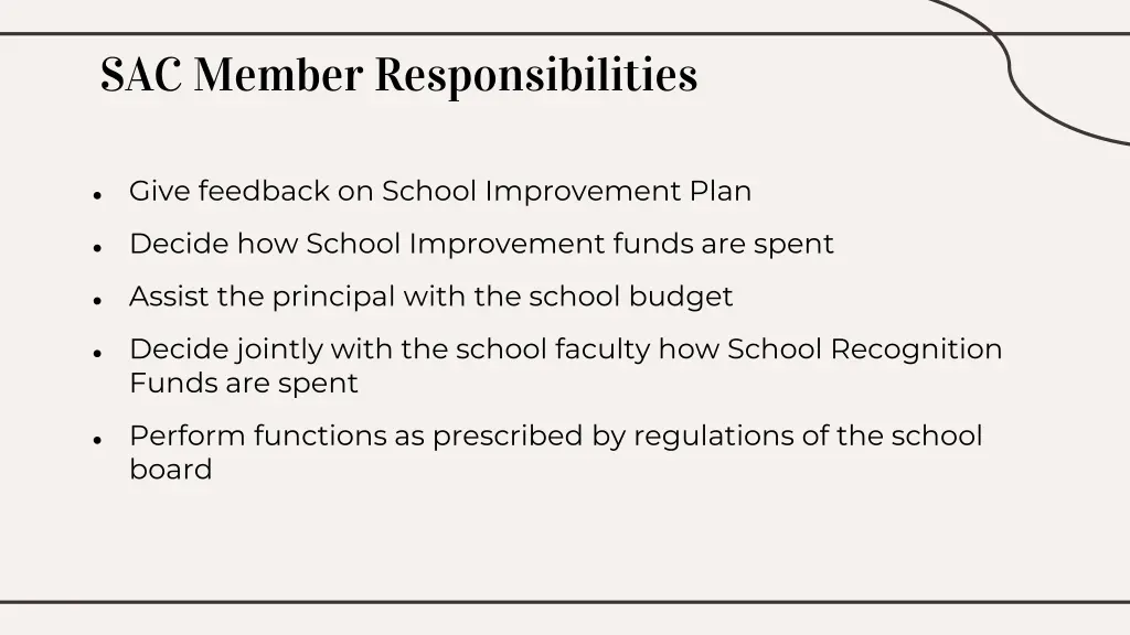 sac member responsibilities