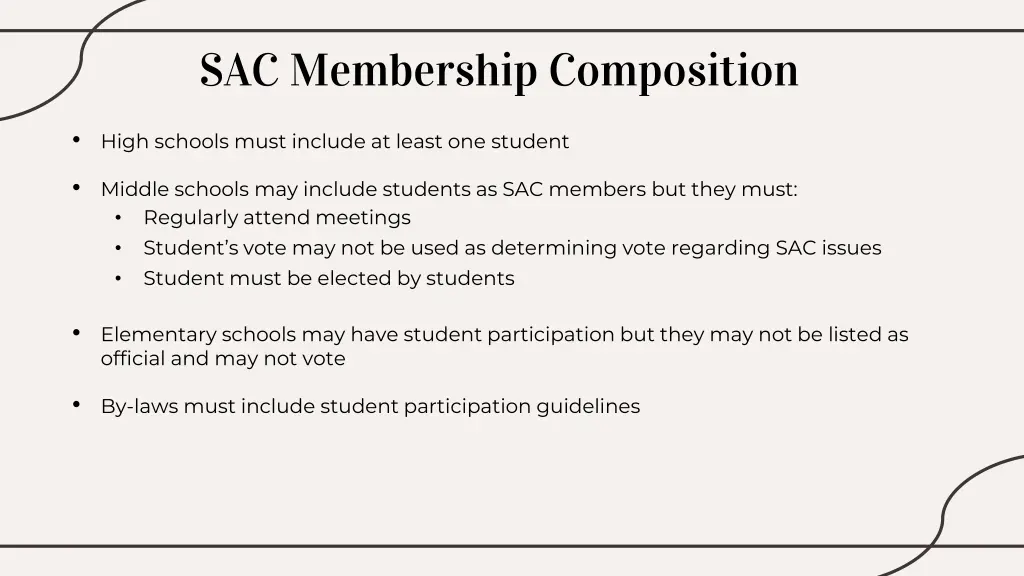 sac membership composition 3