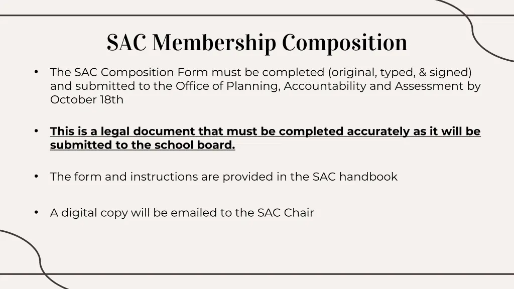 sac membership composition 4