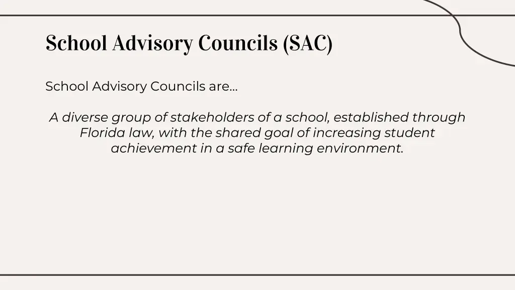 school advisory councils sac