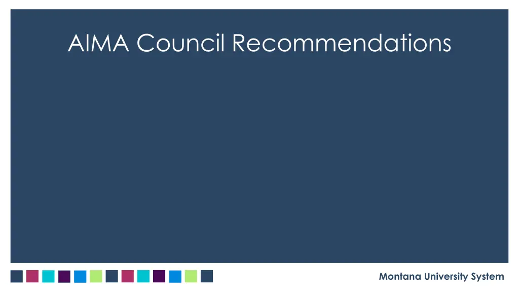 aima council recommendations