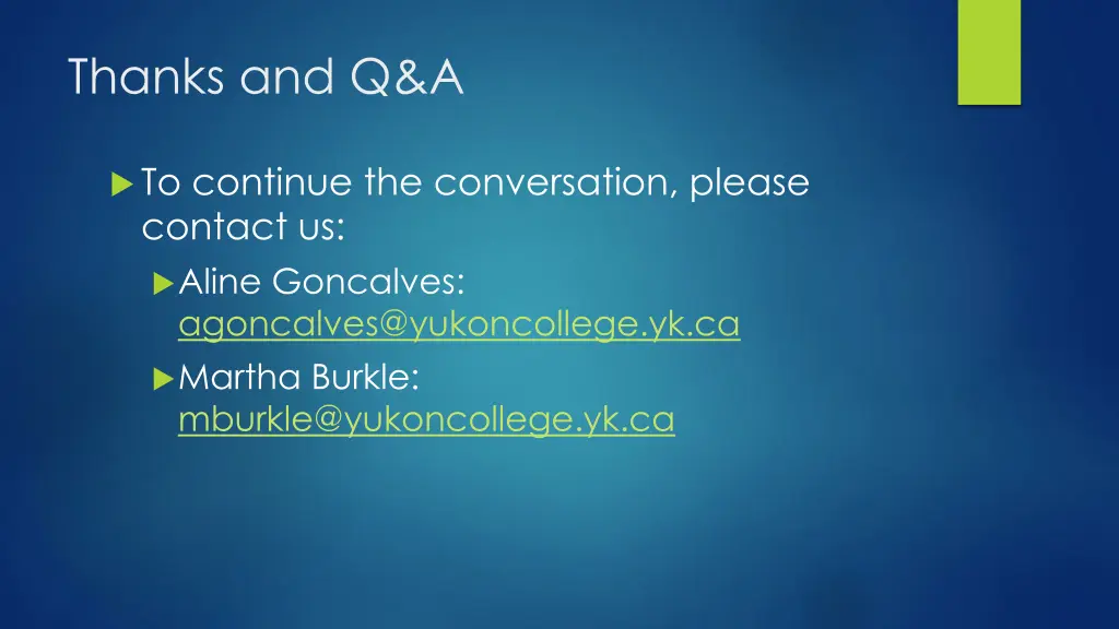 thanks and q a