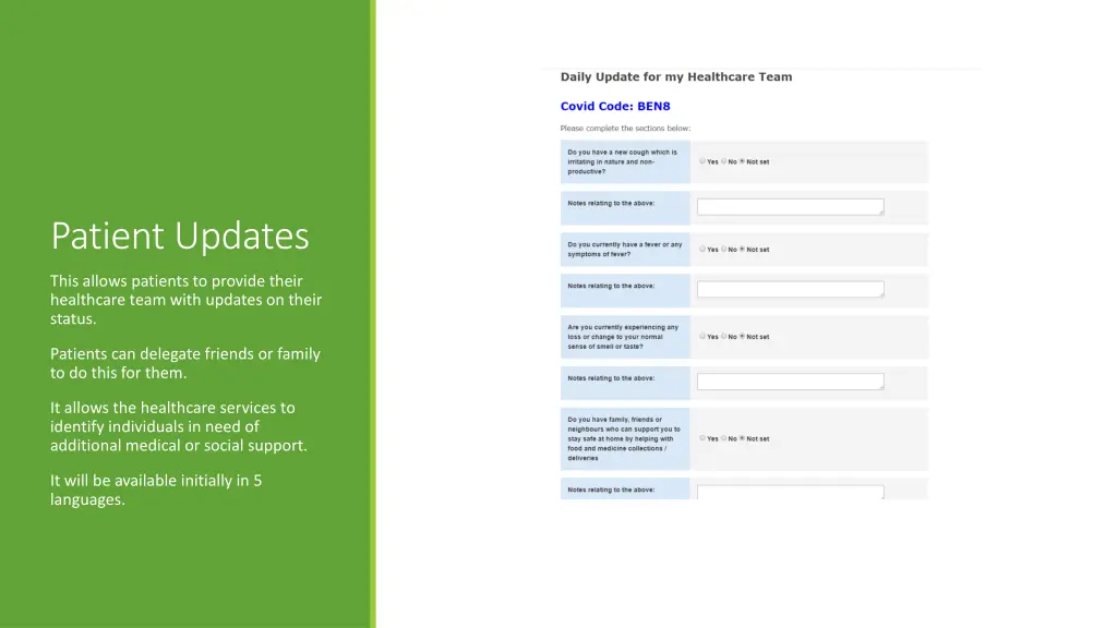 patient updates