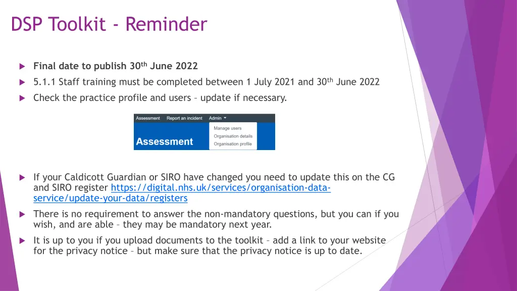 dsp toolkit reminder