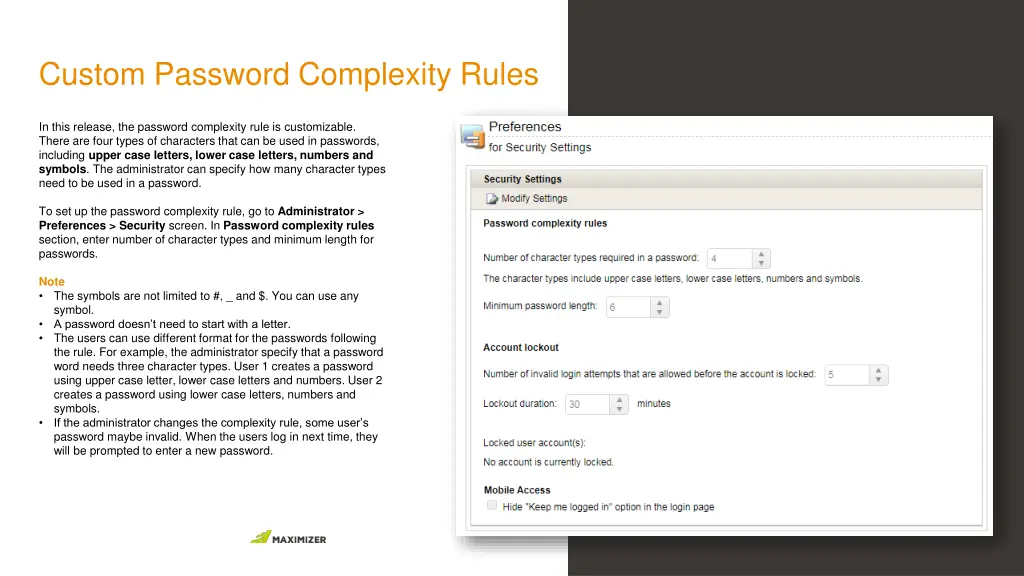 custom password complexity rules