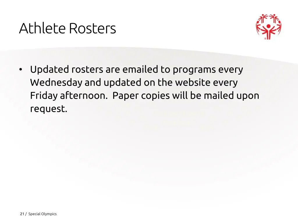 athlete rosters