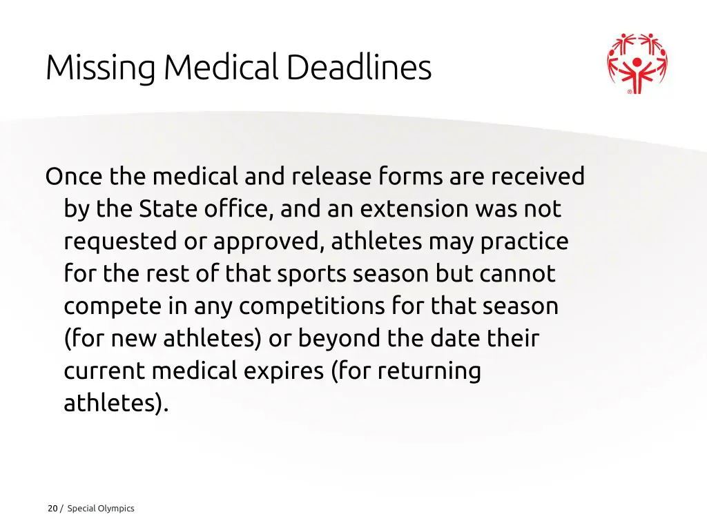 missing medical deadlines