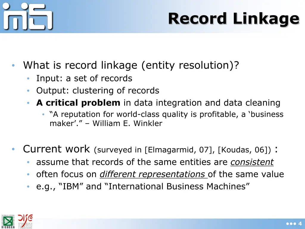 record linkage