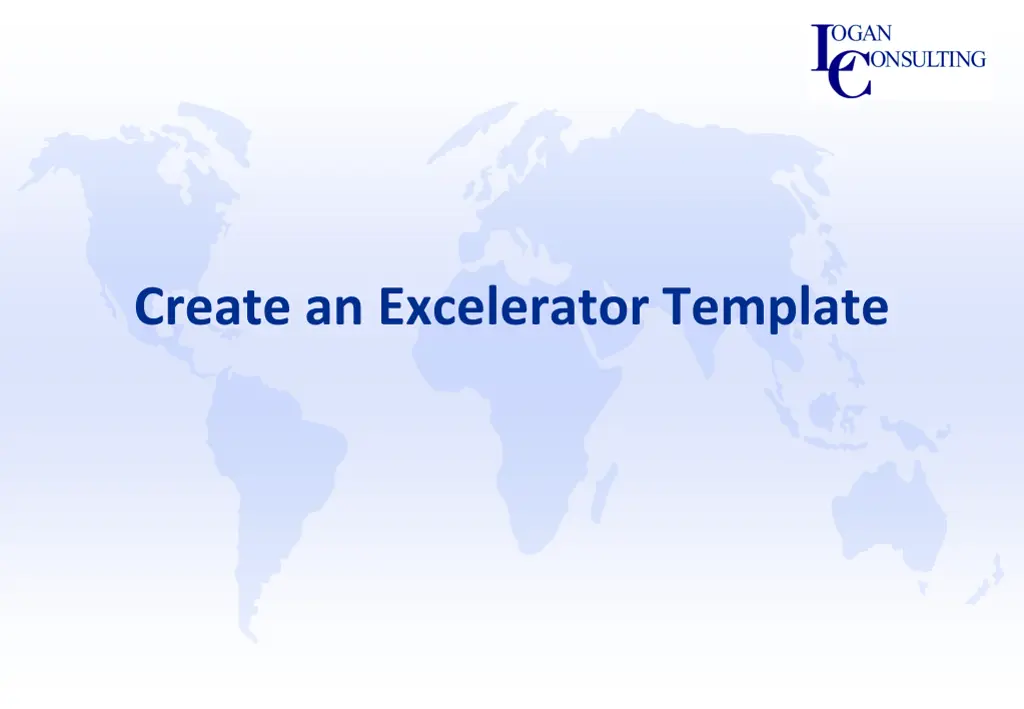 create an excelerator template