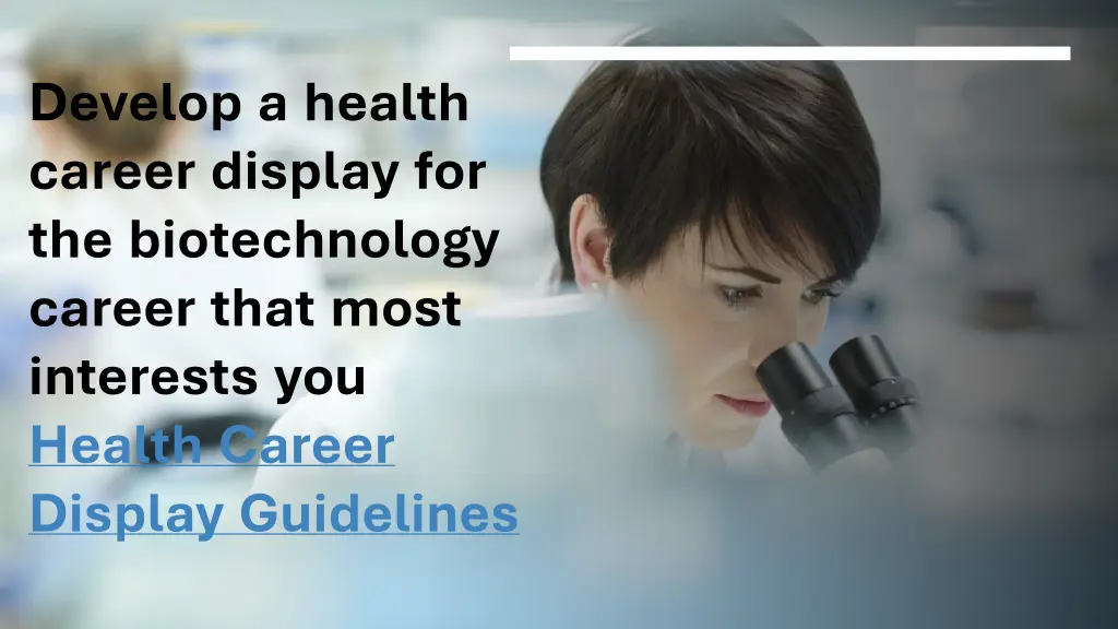 develop a health career display