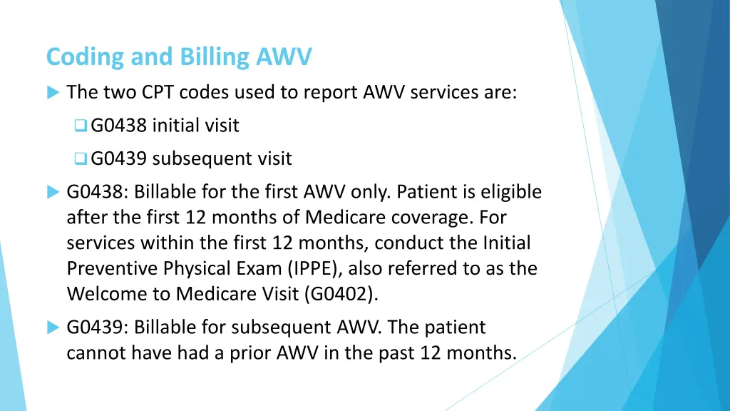 coding and billing awv