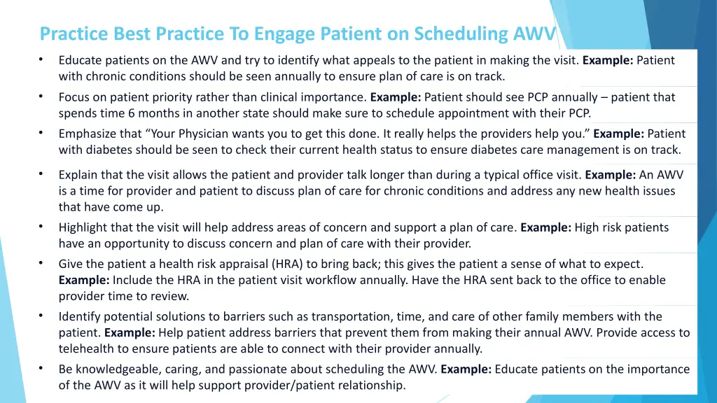 practice best practice to engage patient