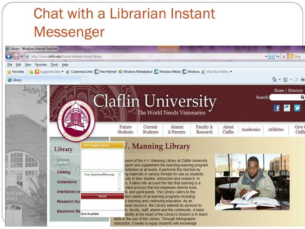 chat with a librarian instant messenger 1