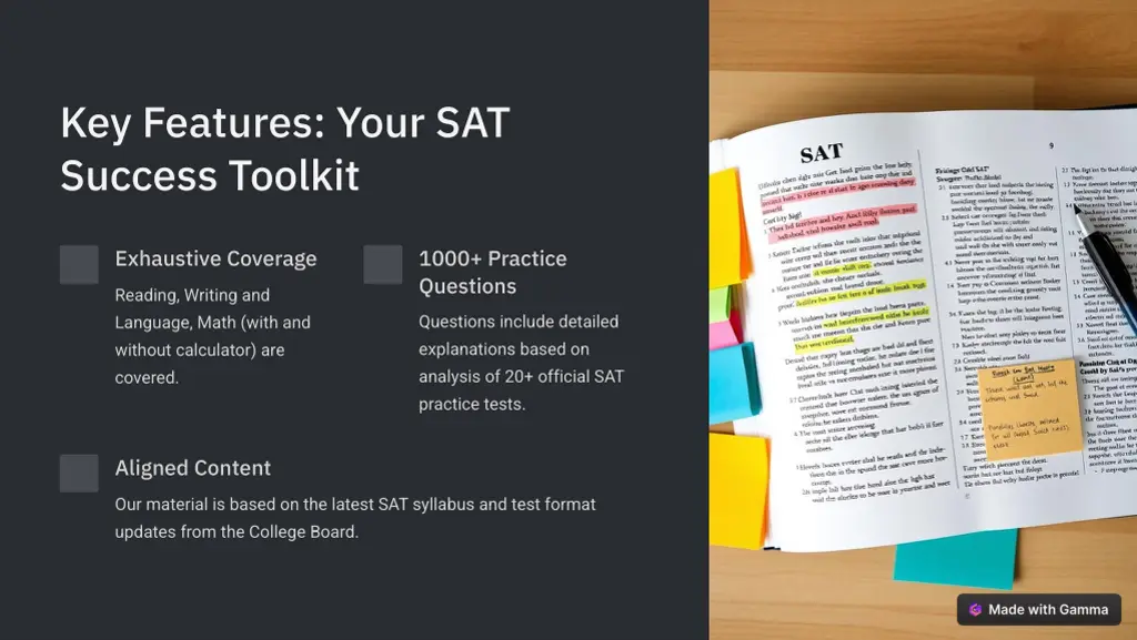 key features your sat success toolkit