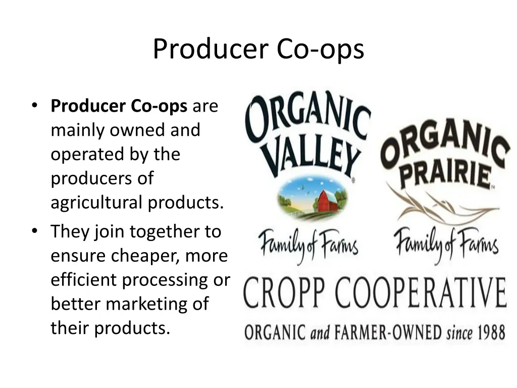 producer co ops