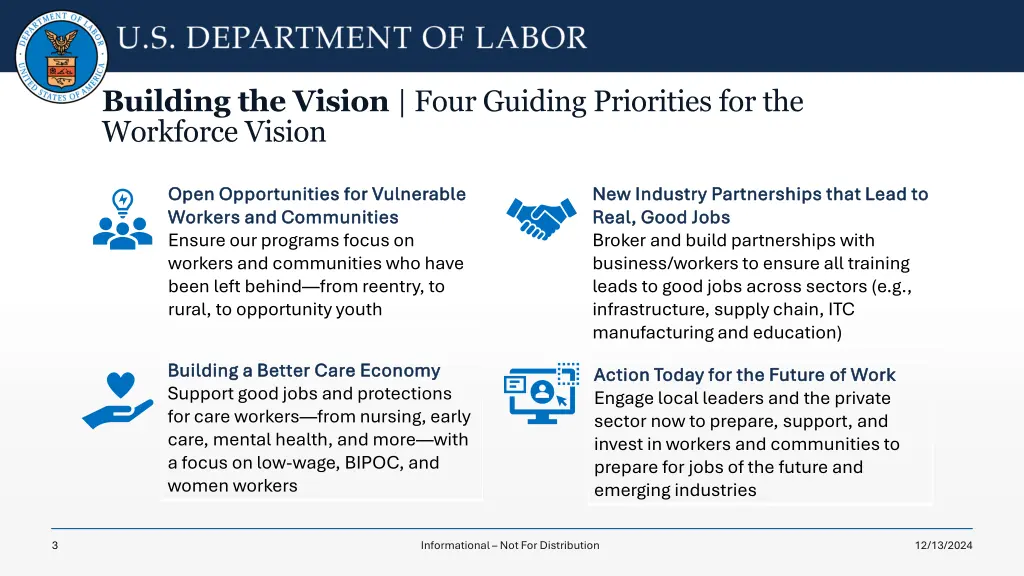 building the vision four guiding priorities