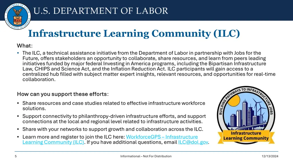 infrastructure learning community ilc
