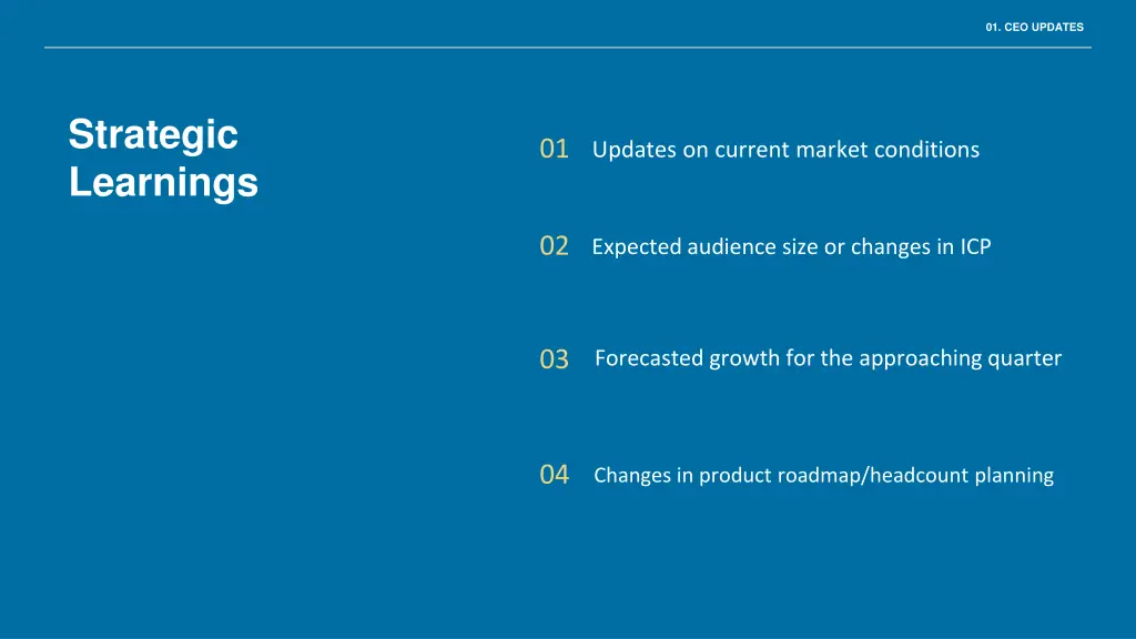 01 ceo updates