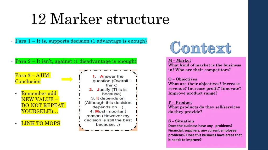12 marker structure