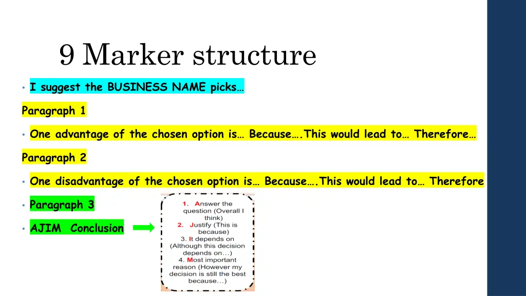9 marker structure