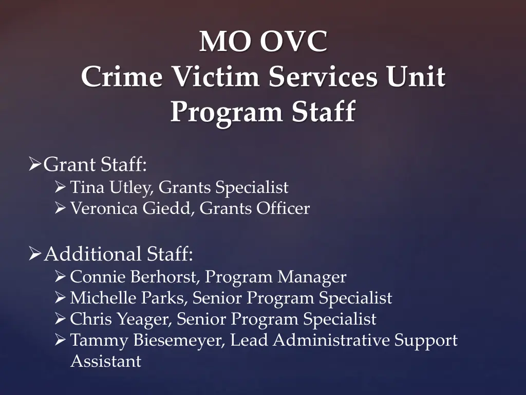 mo ovc