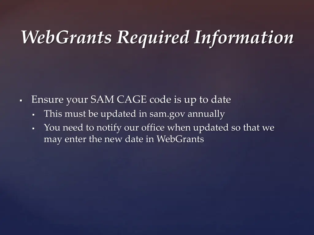 webgrants required information 1