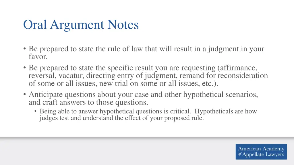 oral argument notes 1
