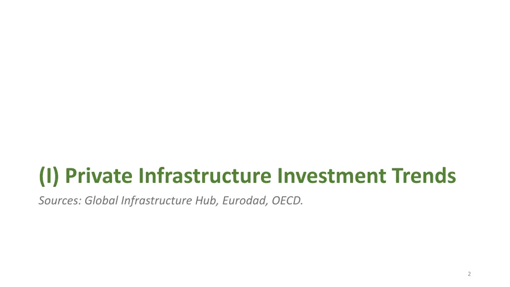i private infrastructure investment trends