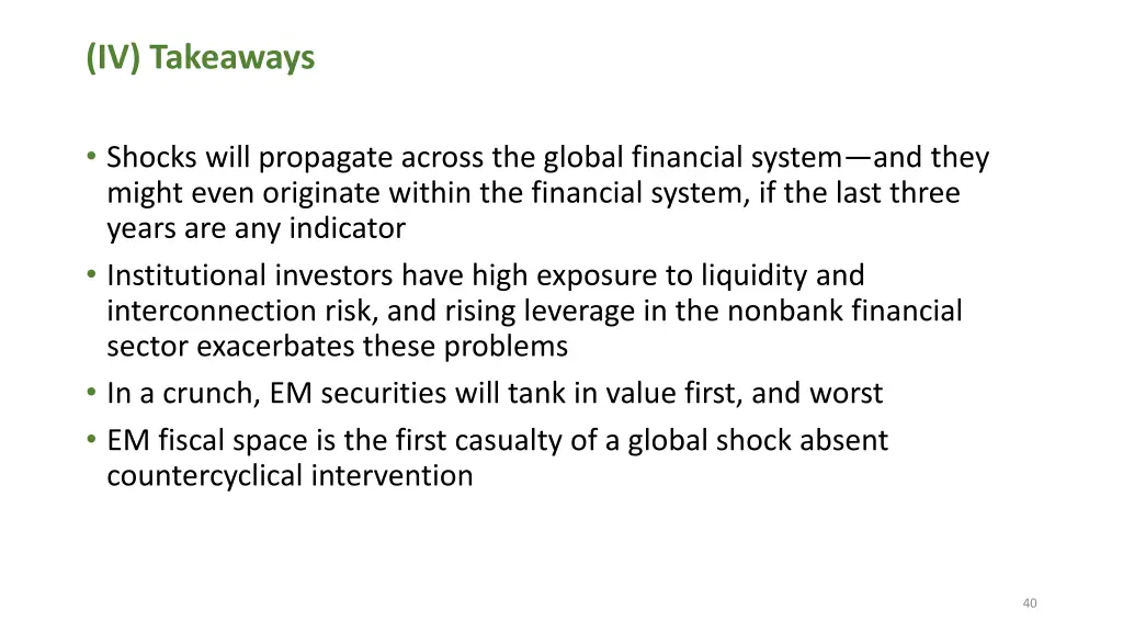 iv takeaways